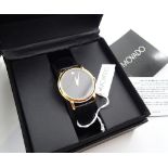 Gents Movado wristwatch with black strap