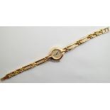 Ladies gold plated wristwatch