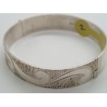 Vintage solid silver bangle