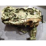 Military type camouflage backpack