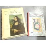 Book of loose pictures from The Louvre and a French childrens book L'enfance de Becassine