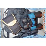 Pair of Inpro Crossfield 8-20 x 50 binoculars and Canon Sure Shot 35mm camera