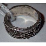 Hallmarked silver gents ring c1916