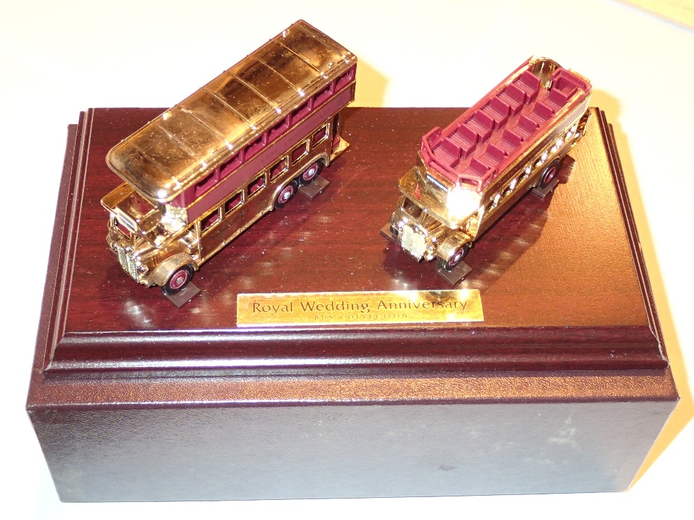 Lledo Royal Golden Wedding Anniversary 24 carat gold plated limited edition bus collection 1947 -