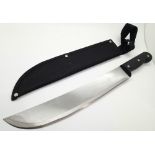 New steel machete in fabric sheath