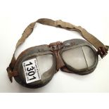 Pair of 1930s motorcycle goggles (see lot 1644 for helmet and jacket)