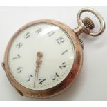 950 silver gold plated fob watch D: 30 mm CONDITION REPORT: This item was working at