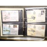 Album of Royal Air Force related first day postage stamp covers