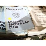 Box of Morgan sports car club magazines