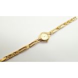 Ladies gold plated wristwatch