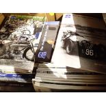 Box of vintage motorcycle club magazines