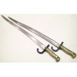 Two French sword bayonets 1872 and 1878