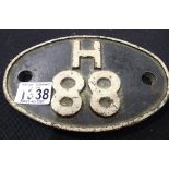 Cast Iron Wagon Plate H88