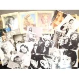 Twenty celebrity 8 x 10 photographs including glamour shots