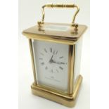 Matthew Norman brass carriage clock with storage case and key