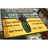Cast iron sign Louis Vuitton L: 19 cm