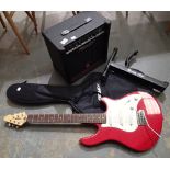 Peavey electric guitar, amplifier,