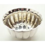 Silver heavy fluted bowl stamped 925 London 1988 Bulgari 87g