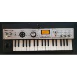 Korg MicroKorg XL synthesizer and vocoder performance keyboard.