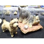 Beswick Chow and a Welsh Porcelain Company dog