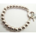 Sterling silver ball fancy bracelet L: 18 cm 21g