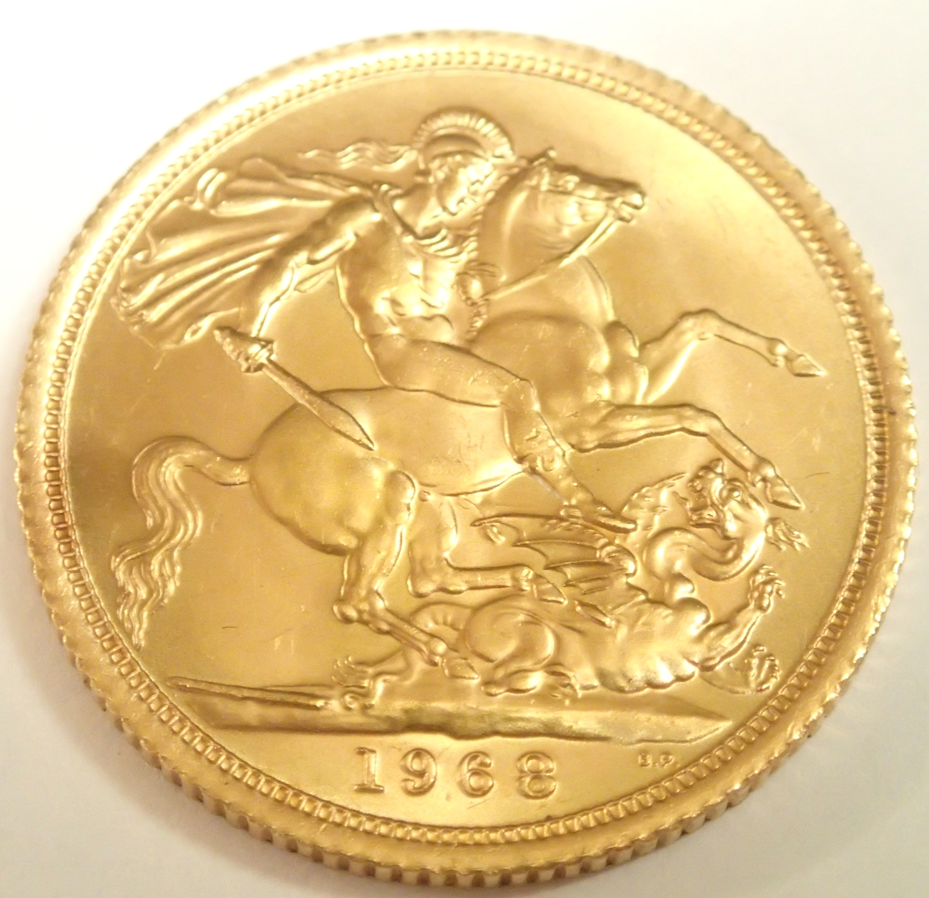 *** WITHDRAWN *** Queen Elizabeth 1968 full sovereign - Image 2 of 3