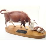 Beswick Cow and Calf Hereford A2667/2669 from the Connoisseur series designed by Graham Tongue