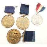 Three Liverpool Education Committee attendance medals and another