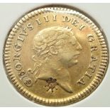 1804 George III third guinea with star counterstamp below bust