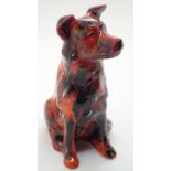 Anita Harris seated Alsatian dog signed in gold H: 13 cm