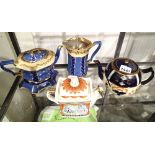 Three Victorian teapots and another