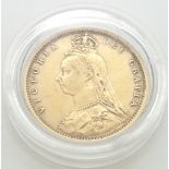 1892 Victoria half sovereign with shield back