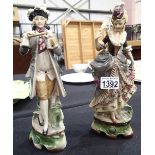 Pair of German Graefenthal figurines H: 27 cm