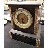 Antique Victorian slate clock CONDITION REPORT: This item was working at the time