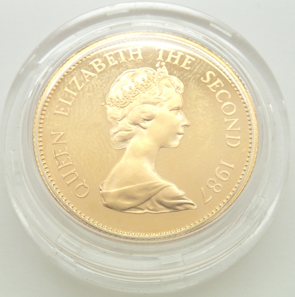 1987 proof encapsulated $ Hong Kong 1000 coin