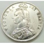 1887 Victoria half crown in good condition