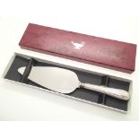 Sterling silver handled cake slice, boxed and unused,