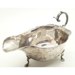 Silver sauce boat assay Birmingham 83g