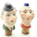 Laurel and Hardy novelty ceramic drink pourers