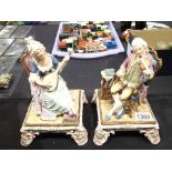 Pair of Continental ceramic figurines