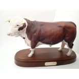 Royal Doulton Hereford Bull DA19 from the Connoisseur series designed by Graham Tongue,