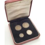 Boxed silver Maundy coin set 1895