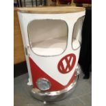 Novelty drinks cabinet in the form of a VW campervan