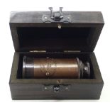 Boxed brass small Marine telescope