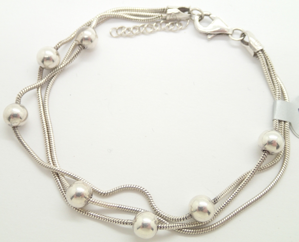 Sterling silver vintage fancy bracelet L: 17 cm 9g