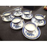 Six Booths Old Willow cups and saucers