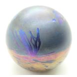 John Ditchfield iridescent glass paperweight