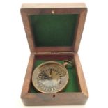 Boxed brass Royal Navy compass