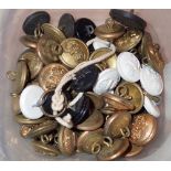 Box of military buttons