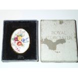 Royal Worcester brooch in original box